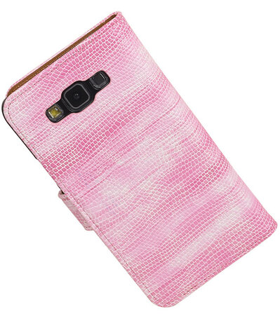 Samsung Galaxy Grand Max Booktype Wallet Hoesje Mini Slang Roze