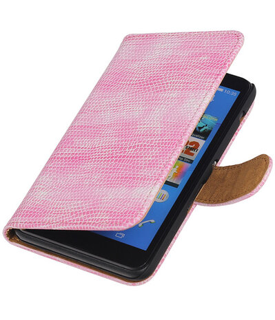 Sony Xperia E4 Booktype Wallet Hoesje Mini Slang Roze