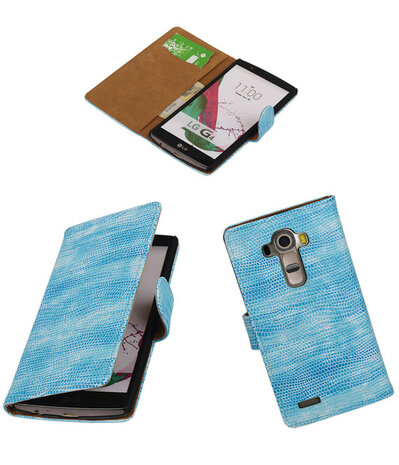 LG G4 Booktype Wallet Hoesje Mini Slang Blauw