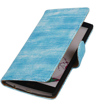 LG G4 Booktype Wallet Hoesje Mini Slang Blauw
