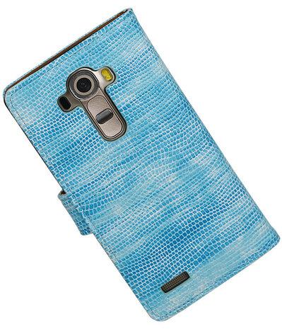 LG G4 Booktype Wallet Hoesje Mini Slang Blauw