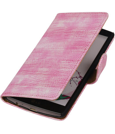 LG G4 Booktype Wallet Hoesje Mini Slang Roze