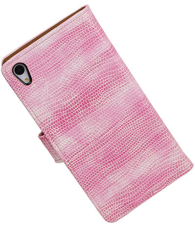 Sony Xperia Z4/Z3+ Booktype Wallet Hoesje Mini Slang Roze