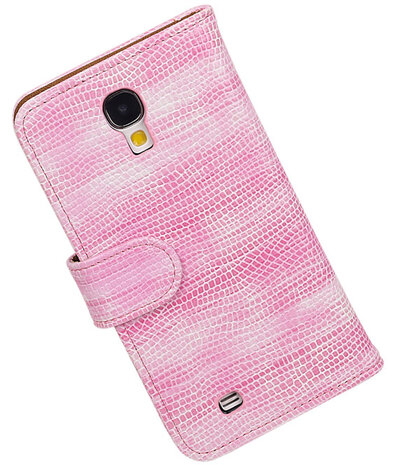 Hoesje voor Samsung Galaxy S4 Bookstyle - Mini Slang Roze