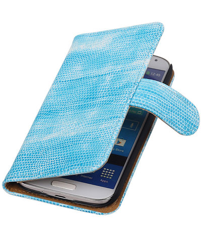 Hoesje voor Samsung Galaxy S4 Bookstyle - Mini Slang Turquoise