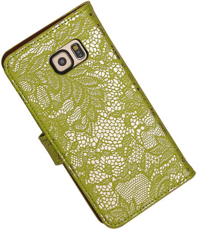 Lace/Kant Groen - Hoesje voor Samsung Galaxy S6 edge Plus