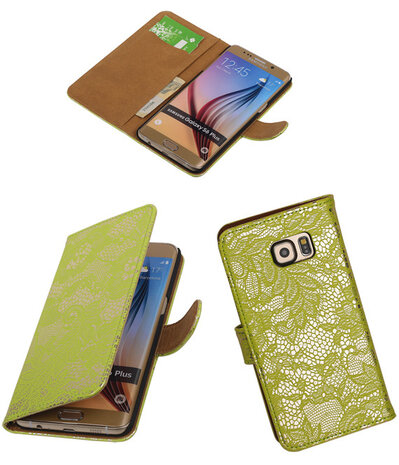 Lace/Kant Groen - Hoesje voor Samsung Galaxy S6 edge Plus