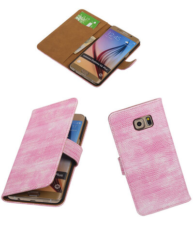 Mini Slang Roze - Hoesje voor Samsung Galaxy S6 edge Plus