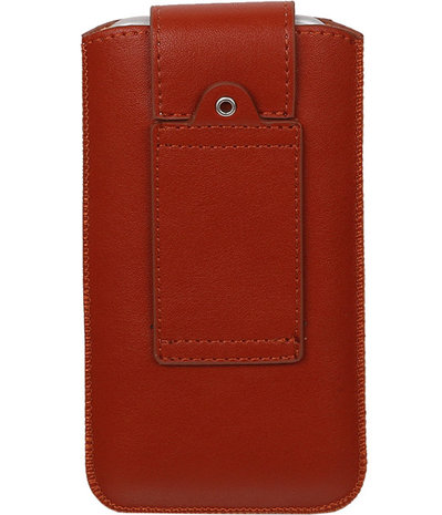 iPhone 6/6s - Luxe Leder look insteekhoes/pouch - Bruin i6