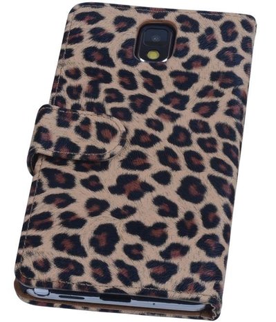 Hoesje voor Samsung Galaxy Note 3 - Luipaard Bookstyle Wallet