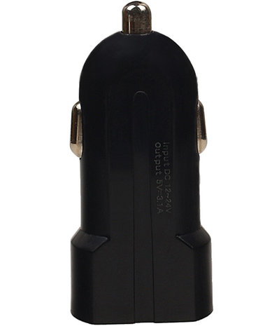 USAMS - Dubbele USB autolader 2.1A voor Samsung Z3 - Zwart