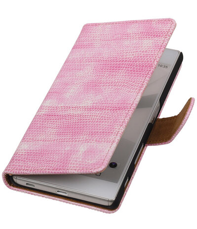 Hoesje voor Sony Xperia Z5 - Booktype Wallet Mini Slang Roze