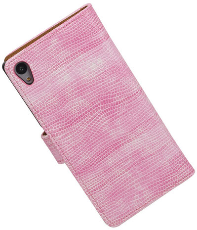 Hoesje voor Sony Xperia Z5 - Booktype Wallet Mini Slang Roze