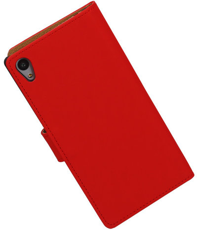 Hoesje voor Sony Xperia Z5 - Effen Booktype Wallet Rood