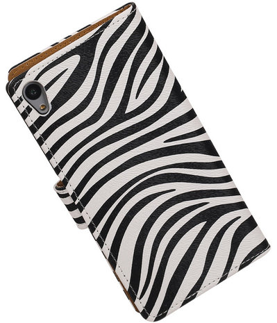 Hoesje voor Sony Xperia Z5 - Zebra Booktype Wallet