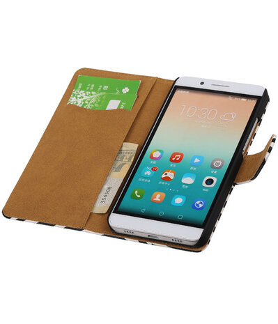 Huawei Honor 7i - Zebra Booktype Wallet Hoesje