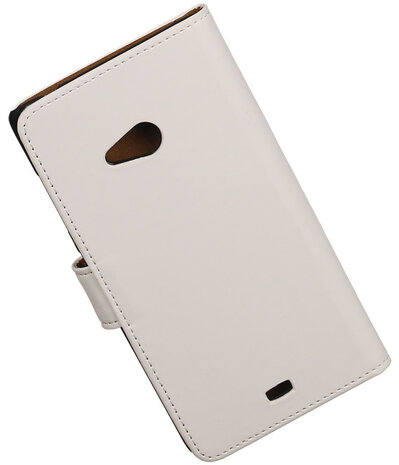 Microsoft Lumia 540 Effen Booktype Wallet Hoesje Wit