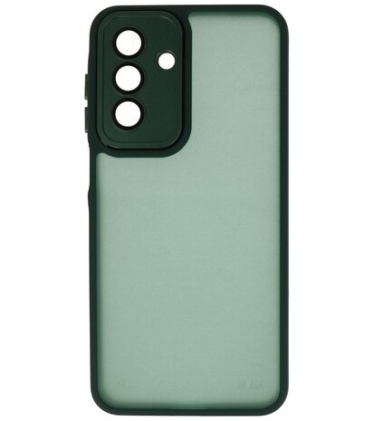 Mat-Transparent met Camera Beschermer Case voor Samsung Galaxy A16 Donker Groen