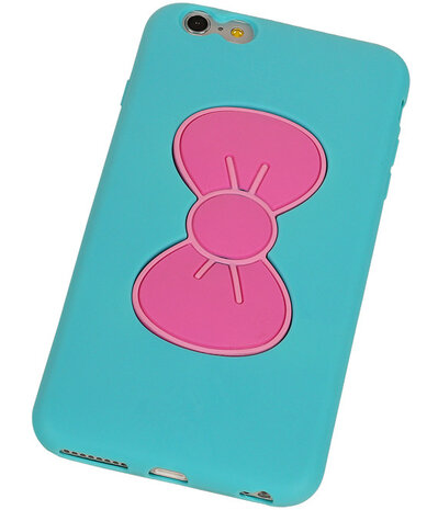 Vlinder Telefoonstandaard Case TPU iPhone 6 Turquoise