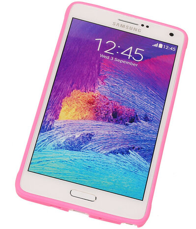 Samsung Galaxy S5 - Vlinder Roze TPU Case Telefoonstandaard Hoesje