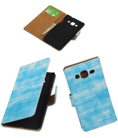 Samsung Galaxy J3 - Mini Slang Turquoise Booktype Wallet Hoesje