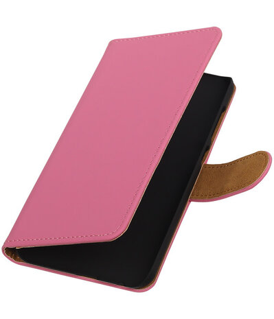 HTC One A9 - Effen Roze Booktype Wallet Hoesje