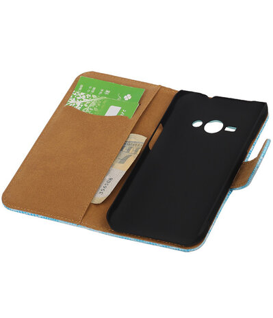 Samsung Galaxy J1 Ace - Mini Slang Turquoise Booktype Wallet Hoesje