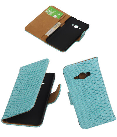 Samsung Galaxy J1 Ace - Slang Turquoise Booktype Wallet Hoesje