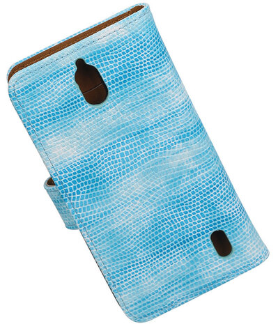 Huawei Y625 - Mini Slang Turquoise Booktype Wallet Hoesje
