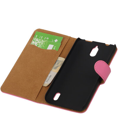 Huawei Y625 - Effen Roze Booktype Wallet Hoesje