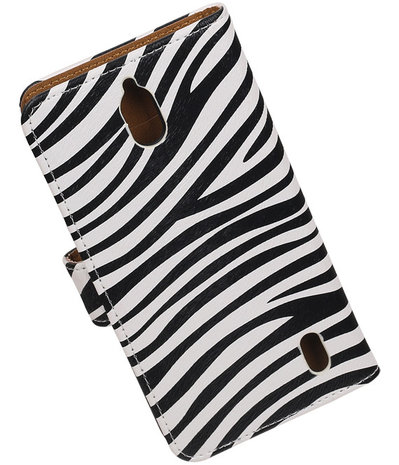 Huawei Y625 - Zebra Booktype Wallet Hoesje