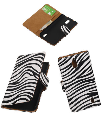 Huawei Y625 - Zebra Booktype Wallet Hoesje