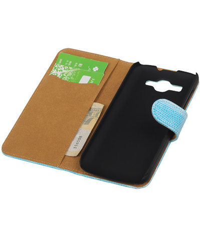 Huawei Ascend Y540 Booktype Wallet Hoesje Mini Slang Blauw