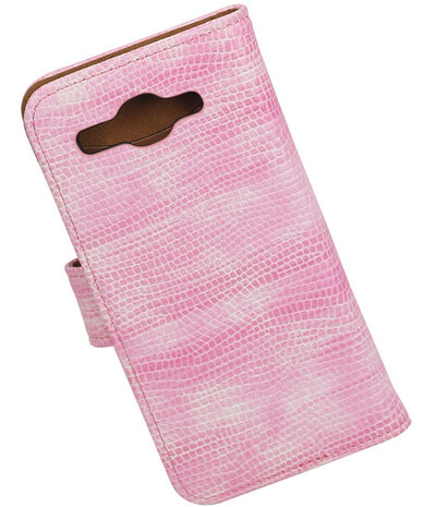 Huawei Ascend Y540 Booktype Wallet Hoesje Mini Slang Roze