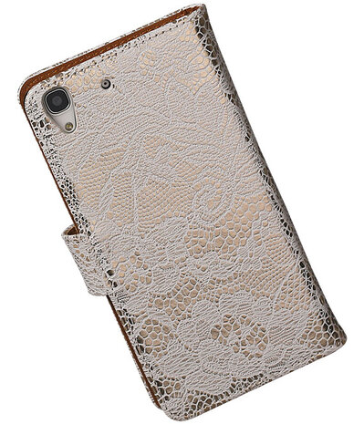 Huawei Honor 4A - Lace Wit Booktype Wallet Hoesje