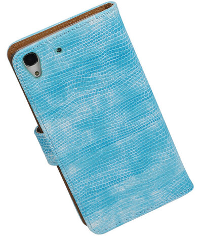 Huawei Honor Y6 - Mini Slang Turquoise Booktype Wallet Hoesje