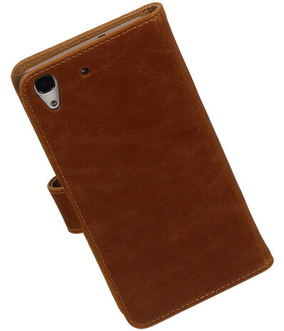 Bruin Pull-Up PU Hoesje Huawei Honor 4A Booktype Wallet Cover