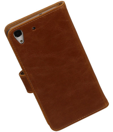 Bruin Pull-Up PU Hoesje Huawei Honor Y6 Booktype Wallet Cover