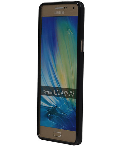 Samsung Galaxy A7 TPU Hoesje Transparant Zwart