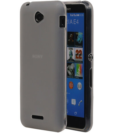 Sony Xperia E4 TPU Hoesje Transparant Wit