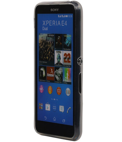 Sony Xperia E4 TPU Hoesje Transparant Wit