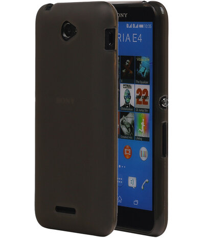 Sony Xperia E4 TPU Hoesje Transparant Grijs