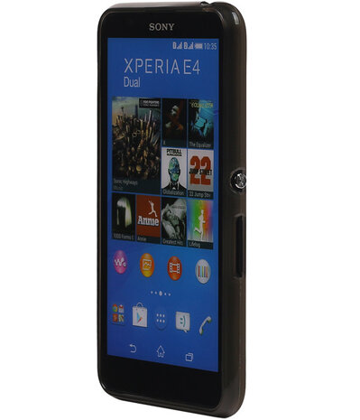 Sony Xperia E4 TPU Hoesje Transparant Grijs