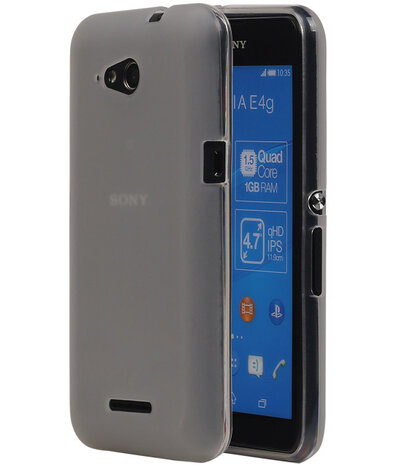 Sony Xperia E4g TPU Hoesje Transparant Wit