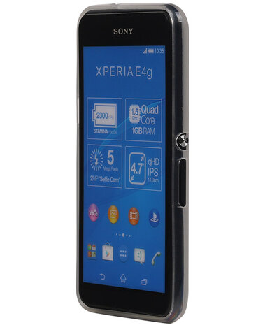 Sony Xperia E4g TPU Hoesje Transparant Wit