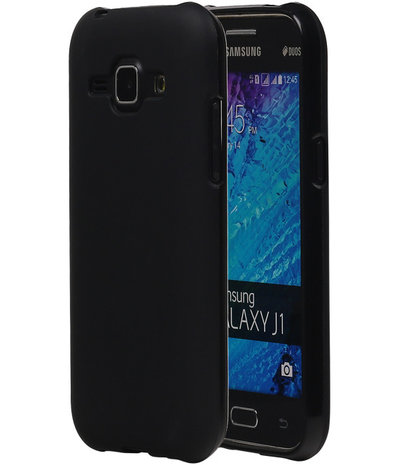 Samsung Galaxy J1 TPU Hoesje Transparant Zwart