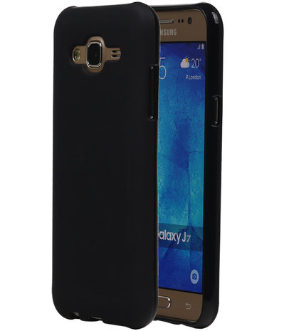 Samsung Galaxy J7 TPU Hoesje Transparant Zwart