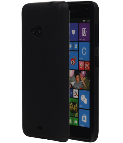 Microsoft Lumia 535 TPU Hoesje Transparant Zwart