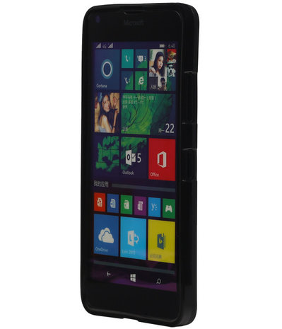 Microsoft Lumia 640 TPU Hoesje Transparant Zwart