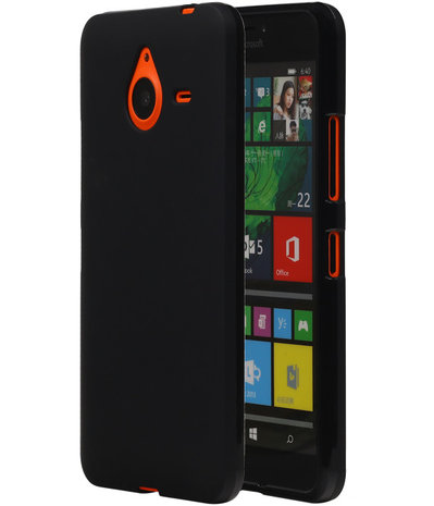 Microsoft Lumia 640 XL TPU Hoesje Transparant Zwart